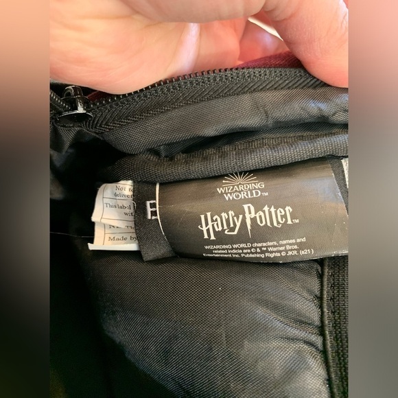 Harry Potter Hogwart’s Maroon/Gold School Backpack Wizarding World Book Bag - Picture 11 of 15